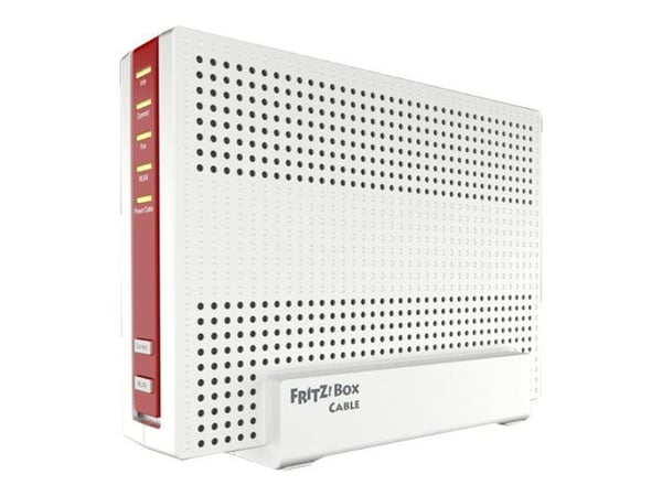 FRITZ!Box 6690 Cable - Trådløs ruter - kabel-mdm 4-portssvitsj - 1GbE, 2.5GbE - Wi-Fi 6 - Dobbeltbånd - VoIP-telefonadapter (DECT)