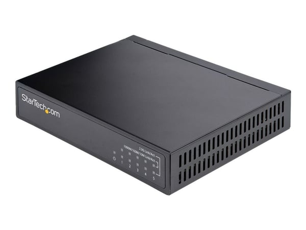 Startech Unmanaged 2.5G Switch, 5 Port Gigabit Switch, 2.5GBASE-T Unmanaged Ethernet Switch, Ethernet Splitter, Din Rail or Wall Mount, Multi-Gigab...