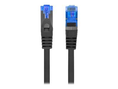 Lanberg - Koblingskabel - RJ-45 (hann) til RJ-45 (hann) - 6 mm - S/FTP - CAT 6a - halogenfri, formstøpt, uten hindringer, flertrådet - svart, RAL 9004