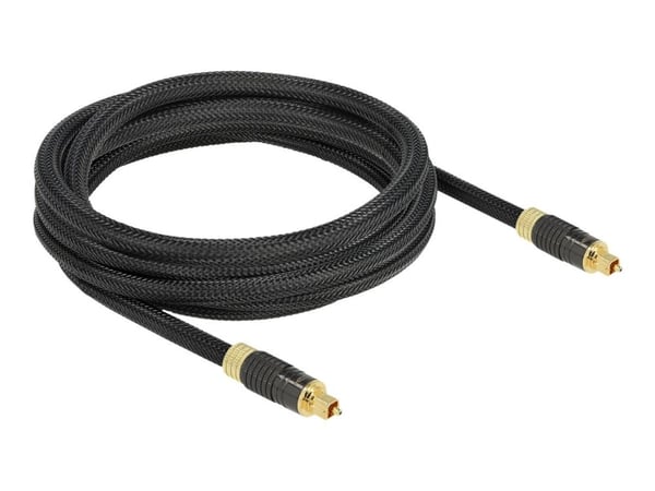 Delock - Digital audiokabel (optisk) - SPDIF - TOSLINK hann til TOSLINK hann - 3 m - fiberoptisk - antrasitt