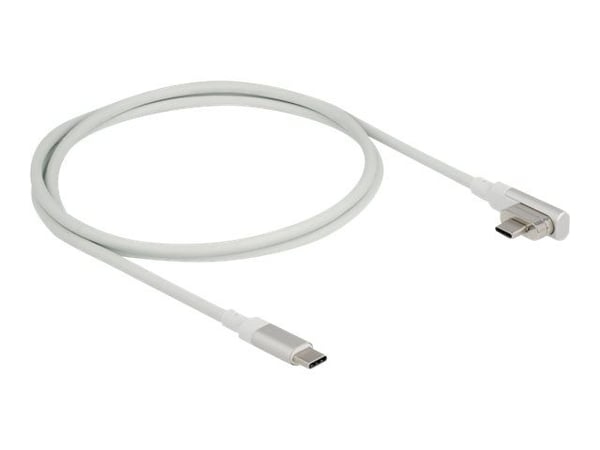 Delock - USB-kabel - USB-C (hann) vinklet, magnetisk til USB-C (hann) - USB 3.2 Gen 2 / Thunderbolt 3 - 1.2 m - USB Power Delivery (5 A, 100 W), st...