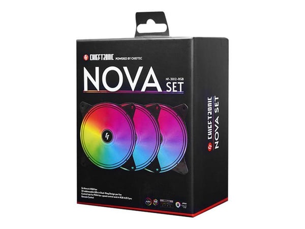 Chieftronic Nova NF-1225RGB - Lådfläkt - 120 mm