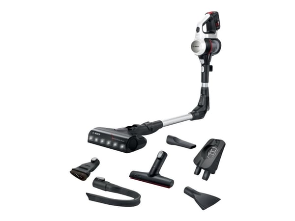 Bosch Unlimited 7 BSS711W - Støvsuger - pinne/håndholdt (2-i-1) - uten pose - uten kabel - hvit - 1 batteri, inkludert lader