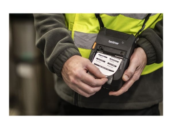 Brother RuggedJet RJ-3250WBL - Etikettskriver - direktetermisk - Rull (7,2 cm) - 203 dpi - inntil 127 mm/sek - USB-C, NFC, Bluetooth 5.0, Wi-Fi(n)