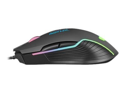 Fury Hustler - Mus - ergonomisk - optisk - 7 knappar - kabelansluten - USB 2.0