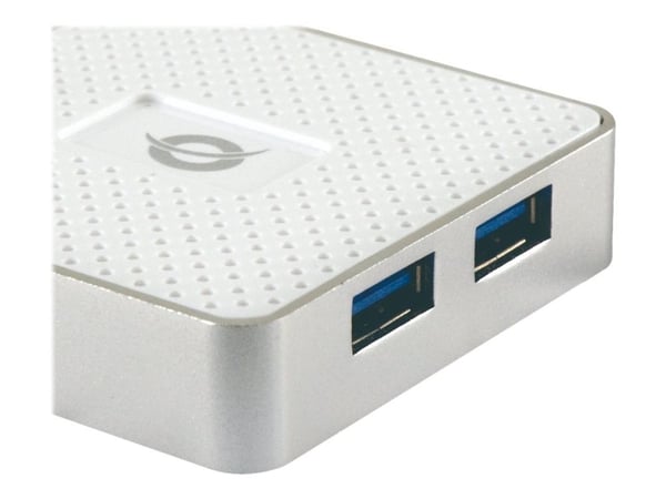 Conceptronic HUBBIES03W - Hub - 4 x SuperSpeed USB 3.0 - stasjonær