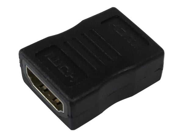 DELTACO - High Speed - HDMI-kobler med Ethernet - HDMI hunn til HDMI hunn - svart - 4K 60Hz støtte