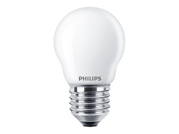 Philips LED Classic - LED-lyspære - form: P45 - mattslipt finish - E27 - 2.2 W (ekvivalent 25 W) - klasse E - varmt hvitt lys - 2700 K (en pakke 2)