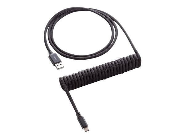 CableMod Classic - USB-kabel - USB (hane) till USB-C (hane) - lindad - midnattssvart