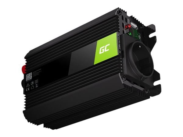 Green Cell PRO - DC til AC-omformer - DC 12 V - 300 Watt - utgangskontakter: 1 - svart