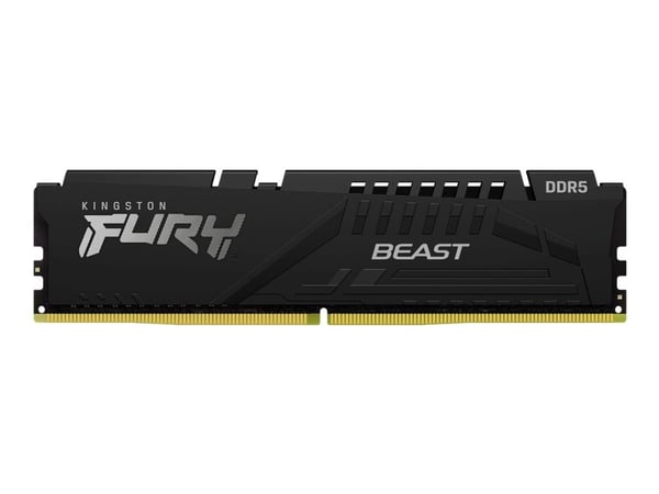 Kingston FURY Beast - DDR5 - sett - 32 GB: 2 x 16 GB - DIMM 288-pin - 5600 MT/s / PC5-44800 - CL40 - 1.25 V - ikke-bufret - on-die ECC - svart