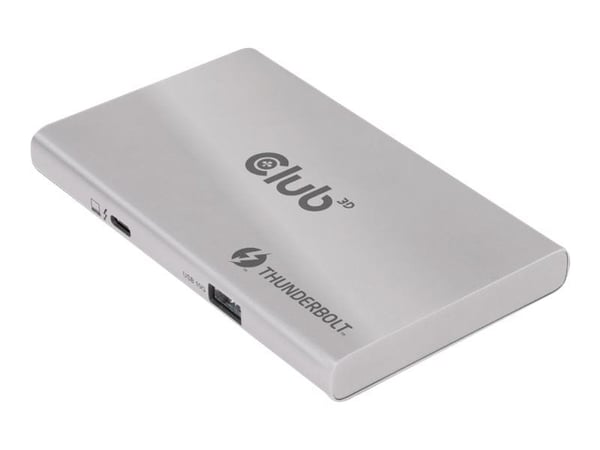 Club 3D Thunderbolt 4 Portable 5-in-1 Hub with Smart Power - Dokkingstasjon - Thunderbolt 4 - 100 watt