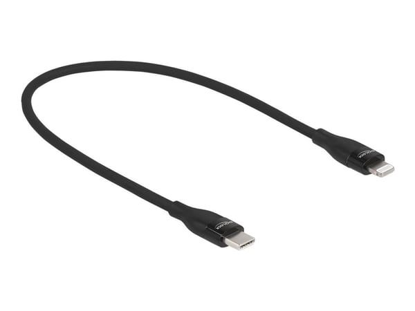Delock - Lightning-kabel - 24 pin USB-C hann til Lightning hann - 50 cm - svart - Power Delivery-støtte
