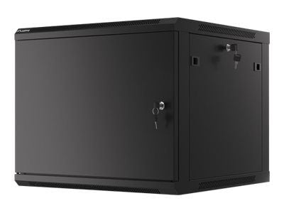 Lanberg WF01-6609-00B - Rack skap - veggmonterbar - svart, RAL 9004 - 9U - 19"