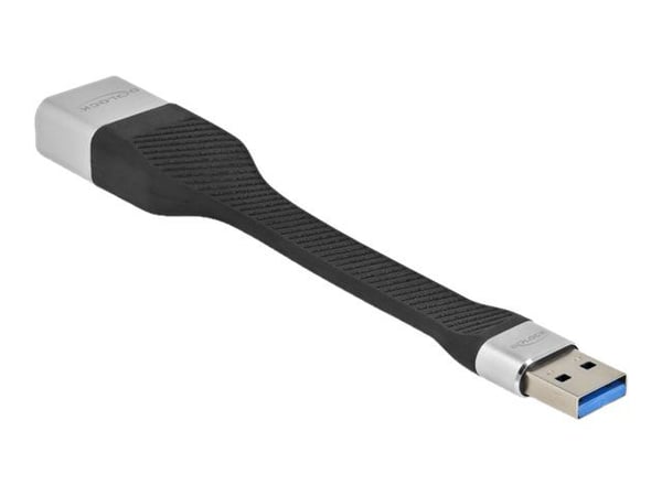 Delock - Nettverksadapter - USB 3.2 Gen 1 - Gigabit Ethernet - sølv, svart