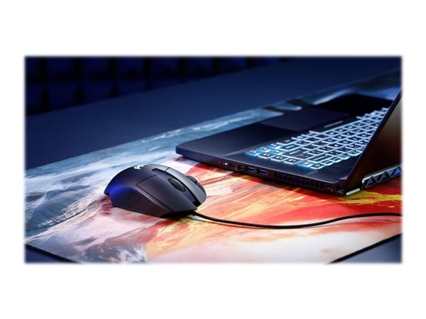 Acer Predator Cestus 315 (PMW010) - Mus - ergonomisk - 8 knapper - kablet - USB - svart - løsvekt - for Predator Helios 300; Predator Triton 300; 500