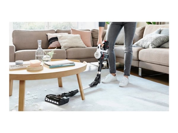 Bosch Unlimited 7 BSS711W - Støvsuger - pinne/håndholdt (2-i-1) - uten pose - uten kabel - hvit - 1 batteri, inkludert lader