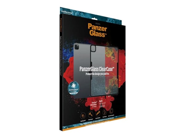 PanzerGlass ClearCase - Black Edition - Beskyttende deksel for nettbrett - herdet glass, plastikk - svart, blank - bikake - 12.9" - for Apple 12.9-...