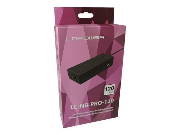 LC Power LC-NB-PRO-120 - Strømadapter - AC 110-240 V - 120 watt - svart