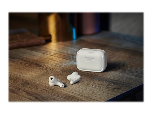Panasonic RZ-B210W - True wireless-hodetelefoner med mikrofon - i øret - Bluetooth - hvit