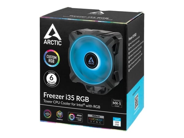 ARCTIC Freezer i35 RGB - Prosessorkjøler - (for: LGA1156, LGA1155, LGA1150, LGA1151, LGA1200, LGA1152, LGA1700) - aluminium - 120 mm