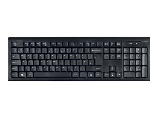 DELTACO - Tastatur - trådløs - 2.4 GHz - Storbritannia - svart