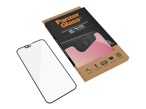PanzerGlass CamSlider - Skjermbeskyttelse for mobiltelefon - glass - krystallklar - for Apple iPhone 13 mini