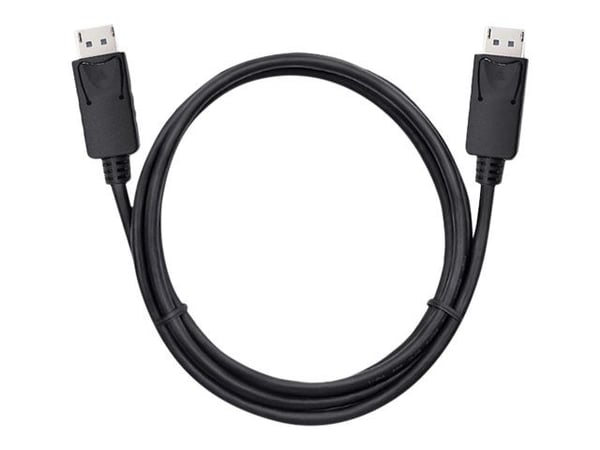 Qoltec - DisplayPort-kabel - DisplayPort (hann) til DisplayPort (hann) - DisplayPort 1.2 - 50 cm - 1080p-støtte, 5K 30Hz støtte - svart