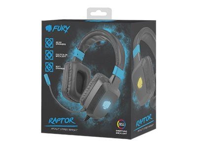FURY Raptor - Hodesett - full størrelse - kablet - 3,5 mm jakk