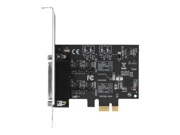 Delock - Seriell adapter - PCIe 2.0 lav profil - RS-422/485 x 2 - svart