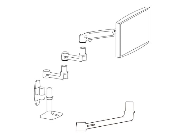 Ergotron LX EXTENSION, Matte Black, 500 g