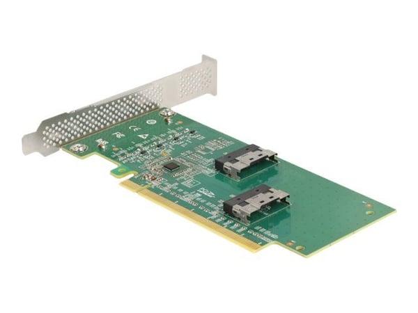 Delock - Lagringskontroller - 4-kanals - U.2 NVMe - lav profil - PCIe 4.0 x16