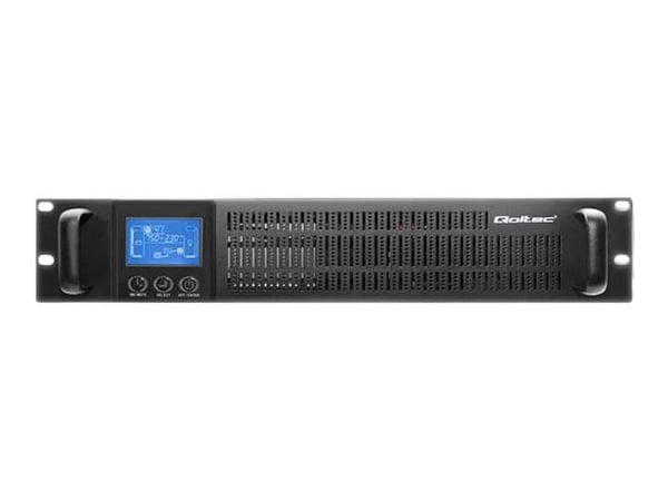 Qoltec - UPS (rackversion) - AC 115-300 V - 1600 Watt - 2000 VA - 7 At - RS-232 - output-stikforbindelser: 2 - lajittelu