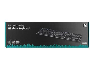 DELTACO - Tastatur - trådløs - 2.4 GHz - Storbritannia - svart