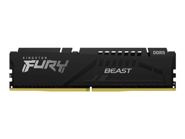Kingston FURY Beast - DDR5 - modul - 16 GB - DIMM 288-pin - 5600 MT/s / PC5-44800 - CL40 - 1.25 V - ikke-bufret - on-die ECC - svart