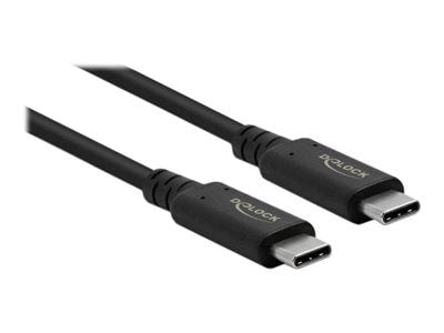 Delock - USB-kabel - USB-C (hann) til USB-C (hann) - USB4 / Thunderbolt 3 / DisplayPort - 20 V - 5 A - 2 m - støtte for 4K 60 Hz (3840 x 2160), stø...
