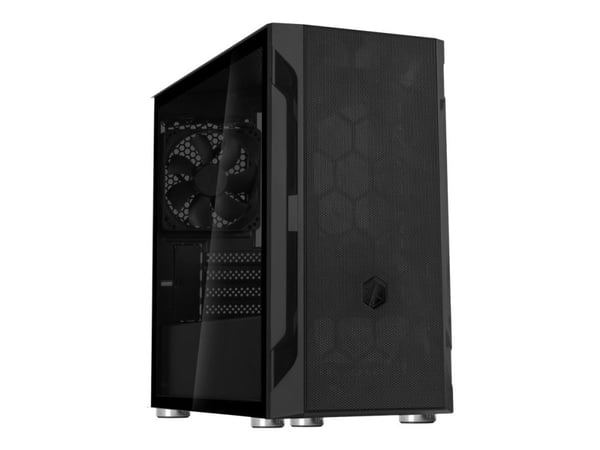 SilverStone FARA H1M - Mikro - micro ATX - genomskinlig sidopanel (härdat glas) - ingen strömförsörjning (ATX / PS/2) - svart - USB/ljud