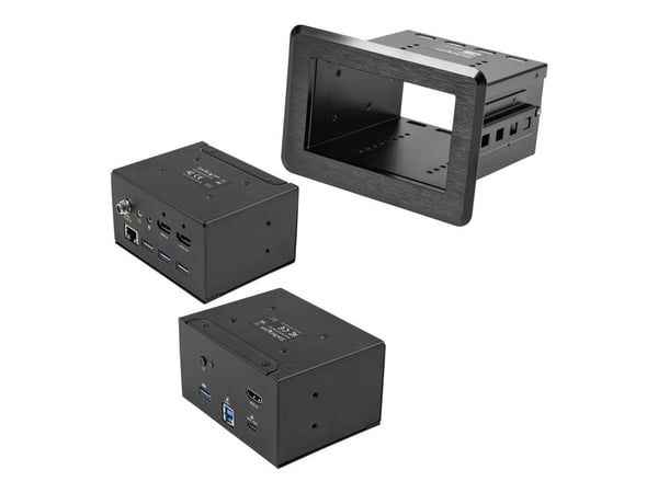Startech Conference Room Docking Station, Universal Laptop Dock, 4K HDMI, 60W Power Delivery, USB Hub, GbE, Audio, In-Table Connectivity Box For Hu...