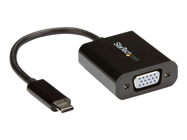 StarTech USB-C to VGA Adapter - Black - 1080p - Video Converter For Your MacBook Pro - USB C to VGA Display Dongle (CDP2VGA) - USB/VGA-adapter - US...