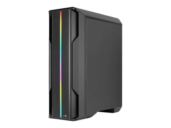 AeroCool Splinter Duo - Mid tower - ATX - sidepanel med vindu (herdet glass) - svart - USB/lyd