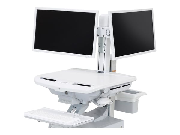 Ergotron StyleView - Monteringskomponent (løftemotor, hengselbue, 2 VESA-adaptere, kabelstyringsmaskinvare) - side-til-side - for 2 LCD-skjermer - ...