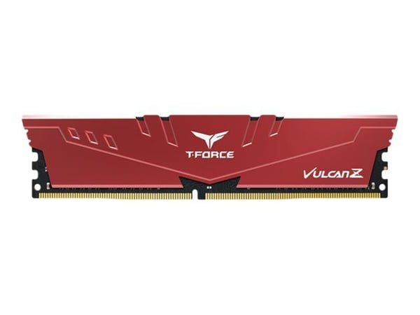 Team Group T-FORCE VULCAN Z TLZRD416G3200HC16F01, 16 GB, 1 x 16 GB, DDR4, 3200 MHz, 288-pin DIMM, Punainen