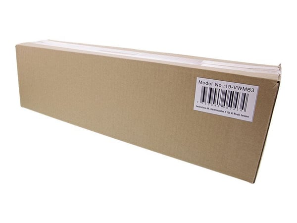 Deltaco 19" pystysuuntainen seinäteline, 3U, max 60kg, terästä, musta, Kiinnityskiinnike, Terästä, musta, 1 kpl, 2,8 kg