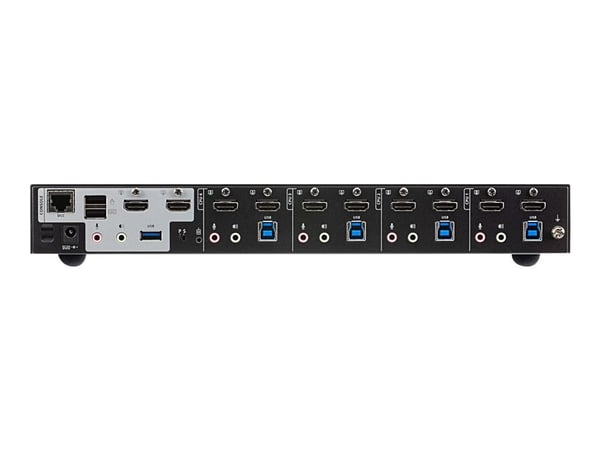 ATEN CS1844 4-Port USB 3.0 4K HDMI Dual Display KVMP Switch - KVM / lyd / USB-svitsj - 4 x KVM/lyd/USB - 1 lokalbruker - stasjonær