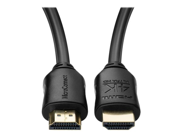 MicroConnect - High Speed - HDMI-kabel med Ethernet - HDMI hann til HDMI hann - 10 m - trippel beskyttelse - svart - innendørs, støtte for Dolby DT...