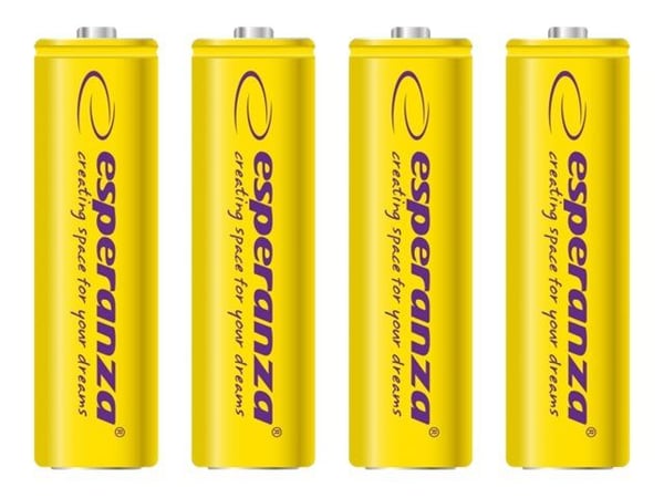 Esperanza - Batteri 4 x AA-type - NiMH - 2000 mAh - gul