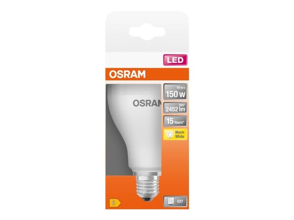 OSRAM LED STAR - LED-lyspære - form: A68 - mattslipt finish - E27 - 19 W (ekvivalent 150 W) - klasse E - varmt hvitt lys - 2700 K