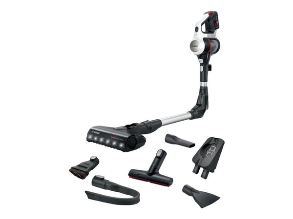 Bosch Unlimited 7 BSS711W - Støvsuger - pinne/håndholdt (2-i-1) - uten pose - uten kabel - hvit - 1 batteri, inkludert lader