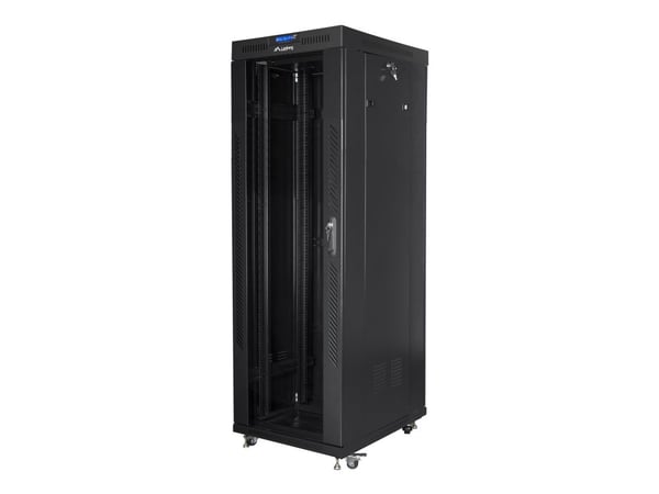 Lanberg - Rack skåp - med skärm, 4 kylfläktar - svart, RAL 9004 - 37U - 19"