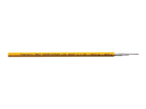 Lanview - Bulkkabel - 100 m - 6 mm - fiberoptisk - 9 / 125 mikrometer - OS2 - halogenfri, inomhus/utomhus - gul